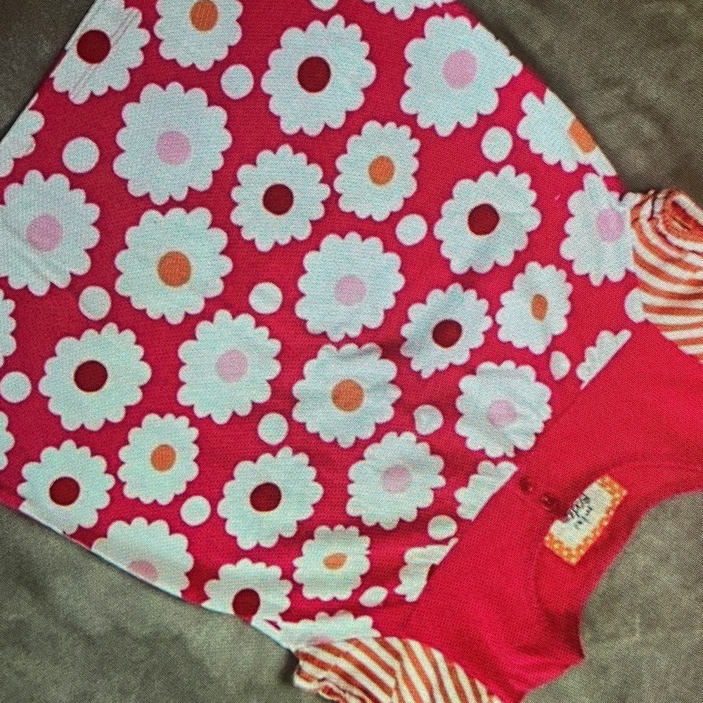 Mini Boden Red and White Floral Kids Dress